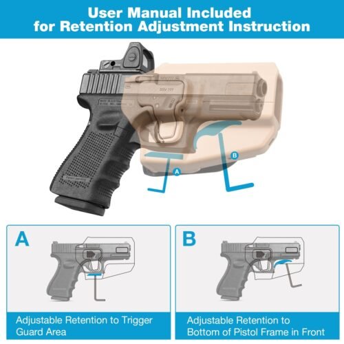 G a F Universal OWB UNI PRO Holster, Right-Handed – Tan