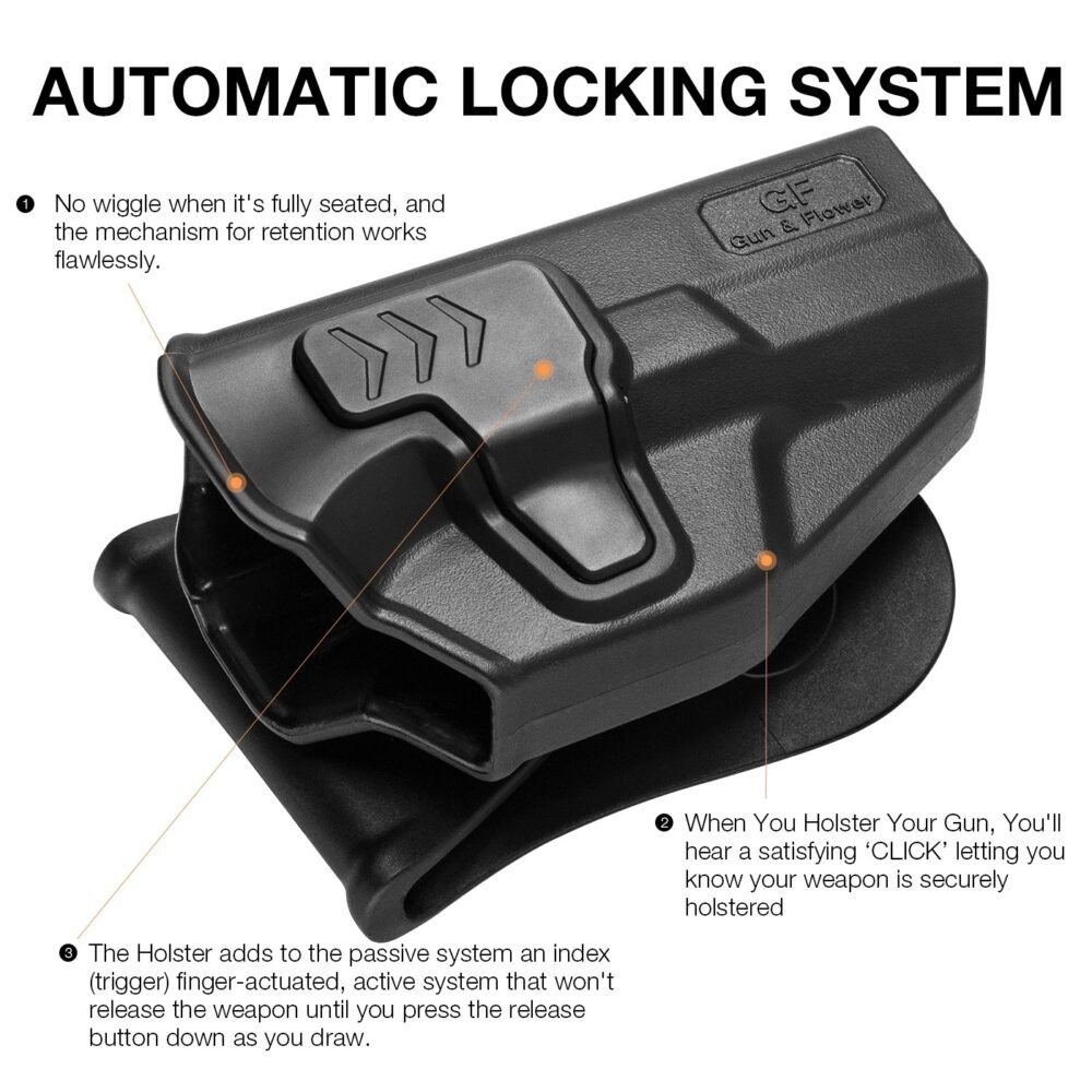 82762 G a F OWB Holster Glock Compact (19 / 23 / 32), Right-Handed – Black