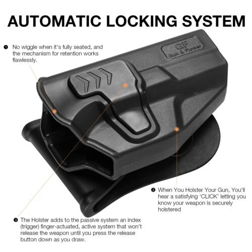 82762 G a F OWB Holster Glock Compact (19 / 23 / 32), Right-Handed – Black