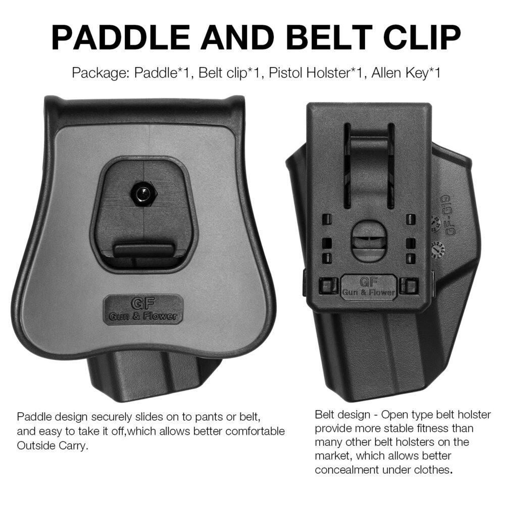 82766 G a F OWB Holster Glock Compact (19 / 23 / 32), Right-Handed – Black