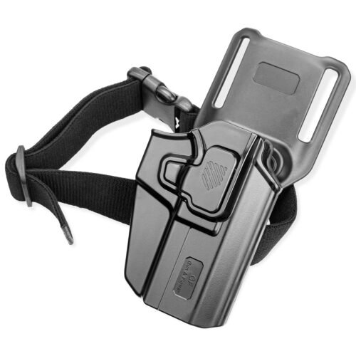 G a F Universal OWB UNI PRO Holster with Retention Strap, Right-Handed – Black