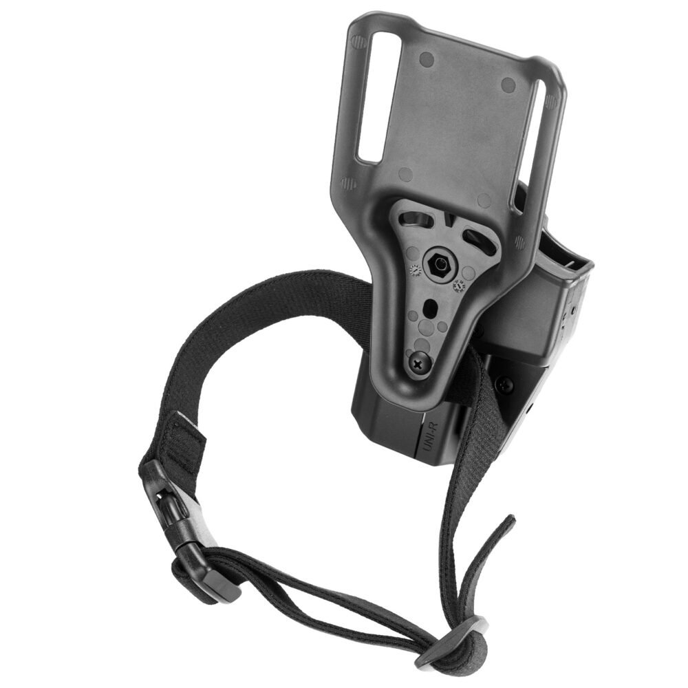 G a F Universal OWB UNI PRO Holster with Retention Strap, Right-Handed – Black