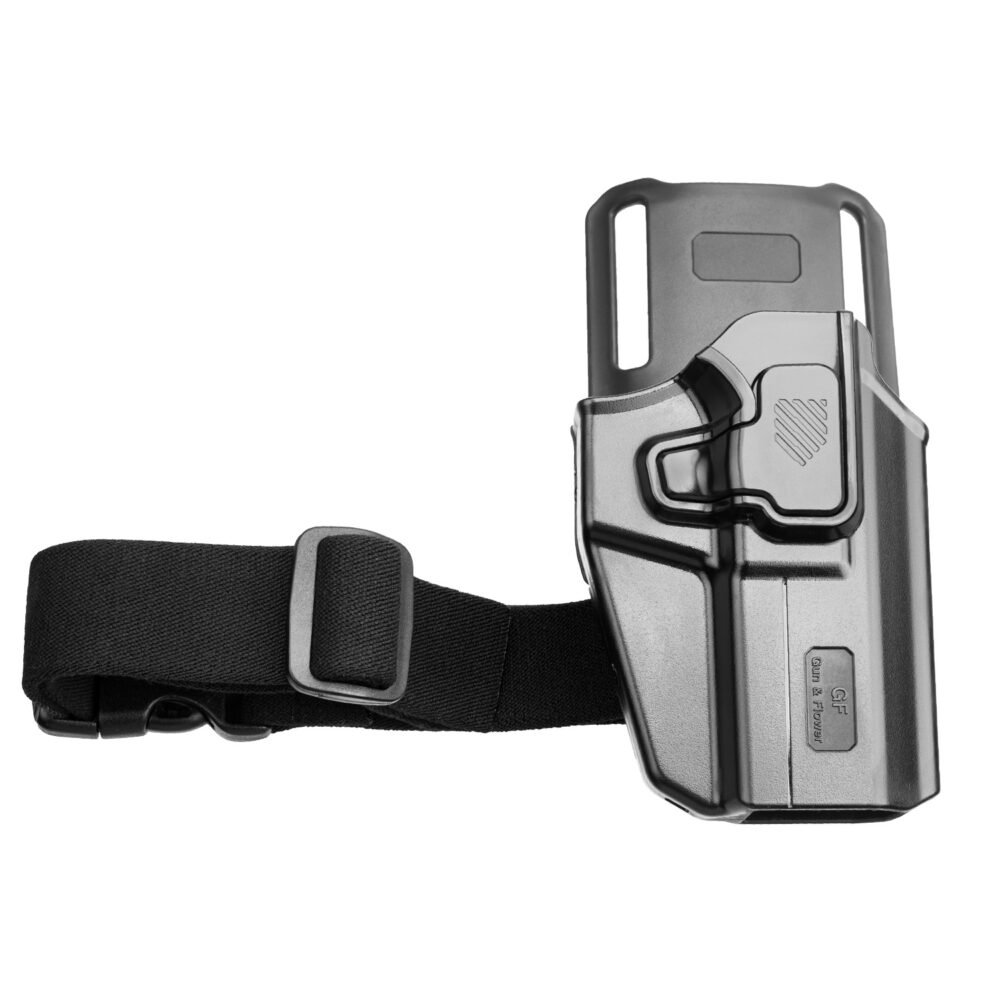 G a F Universal OWB UNI PRO Holster with Retention Strap, Right-Handed – Black