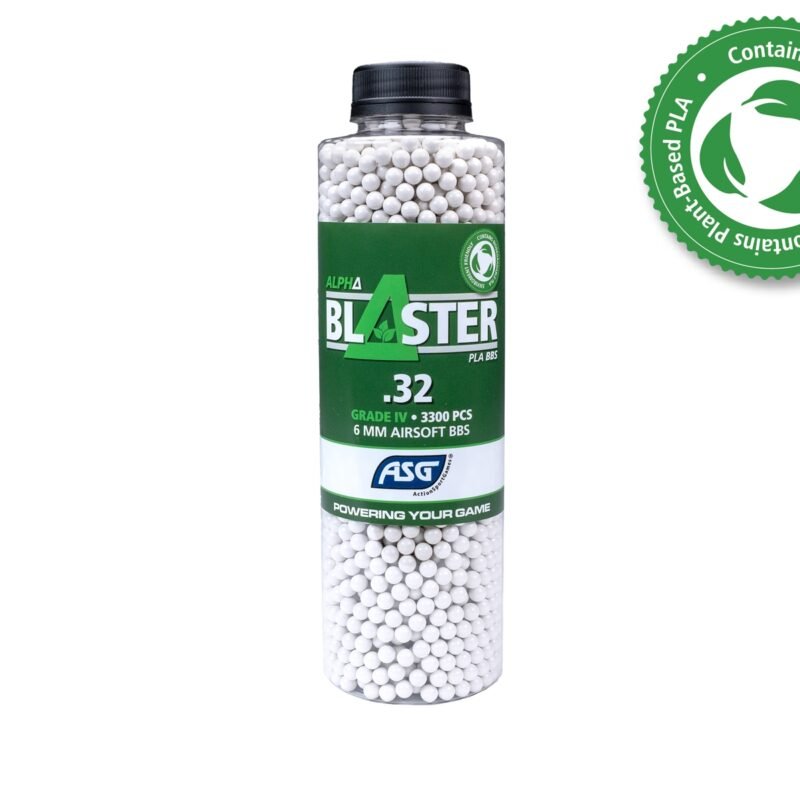 ASG BIO BBs ALPHA Blaster PLA 0.32g, 3300 BBs – White