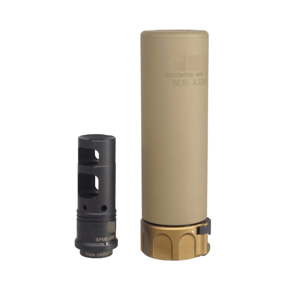 Angry Gun QD SOCOM556 MINI Tracer Suppressor 2026 Edition , 14 mm (CCW) – Tan