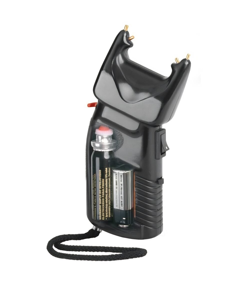 ESP SCORPY 200 Electric Stun Gun with Pepper Spray – Black