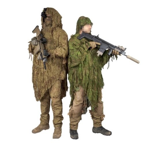 KMCS Ultra-Lite Ghillie Suit Camouflage Poncho – Brown