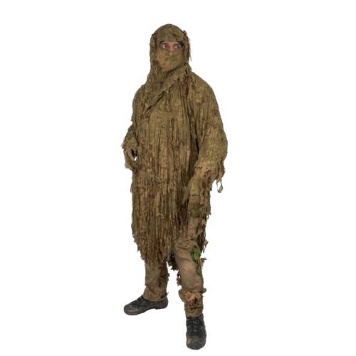 KMCS Ultra-Lite Ghillie Suit Camouflage Poncho – Brown