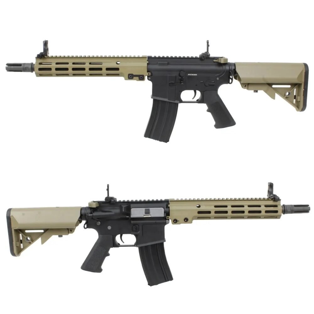 S a T Colt M4 MK16 URG-I 11.5 G3 ETU Airsoft Rifle – Black / FDE