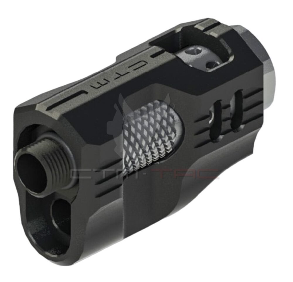 CTM Hi-Capa CNC Aluminum Compensator – Black / Silver