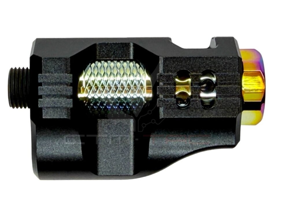 CTM Hi-Capa CNC Aluminum Compensator – Black / Electroplated Rainbow