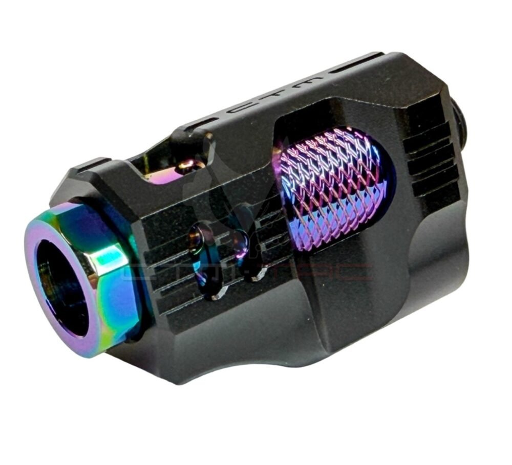 CTM Hi-Capa CNC Aluminum Compensator – Black / Electroplated Rainbow