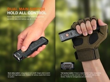84148 FENIX E08R UE Rechargeable EDC Flashlight – Black