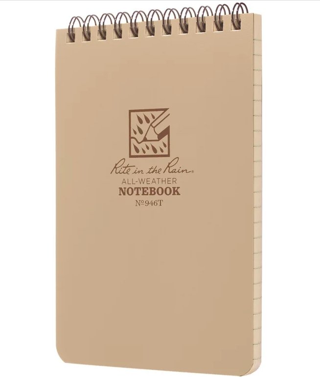 85568 RITE Waterproof POCKET NOTEBOOK (101 × 152 mm) – Tan