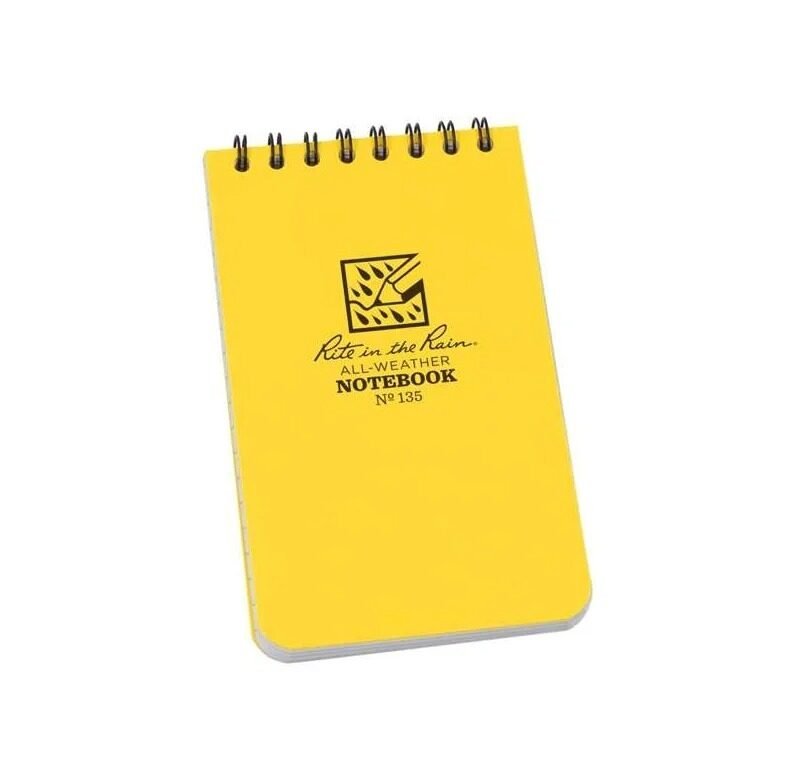 85583 RITE Waterproof POCKET NOTEBOOK (76 × 133 mm) – Yellow