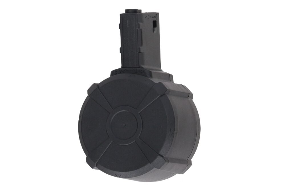 SA M4 / AR15 Electric Drum Magazine, 1500 BBs – Black
