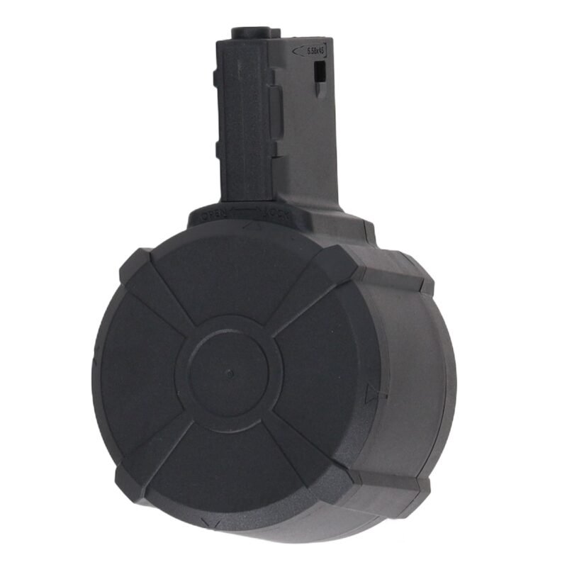 SA M4 / AR15 Electric Drum Magazine, 1500 BBs – Black
