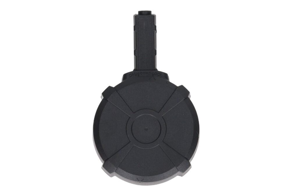 SA M4 / AR15 Electric Drum Magazine, 1500 BBs – Black