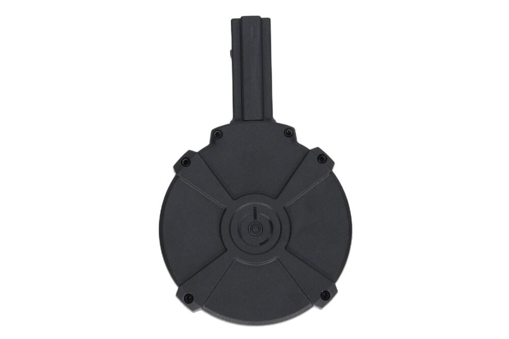 SA M4 / AR15 Electric Drum Magazine, 1500 BBs – Black